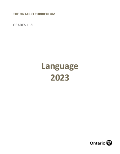 Grade 8 Language English Ontario Curriculum